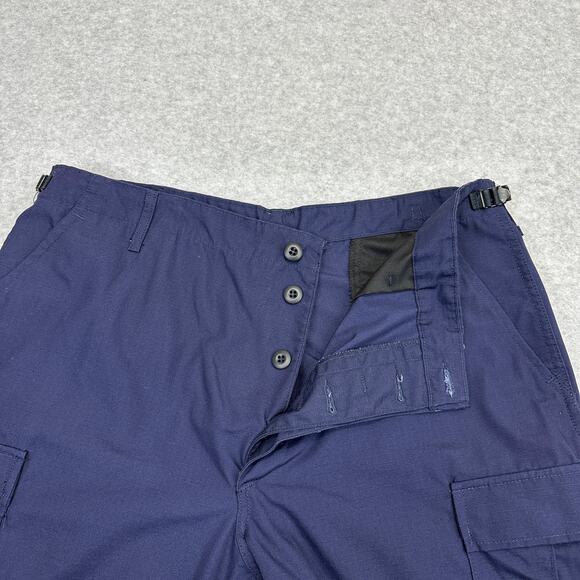 Propper Uniform BDU Trouser Men L Navy Cargo Adjustable Hem and Waist Button Fly - Picture 4 of 14